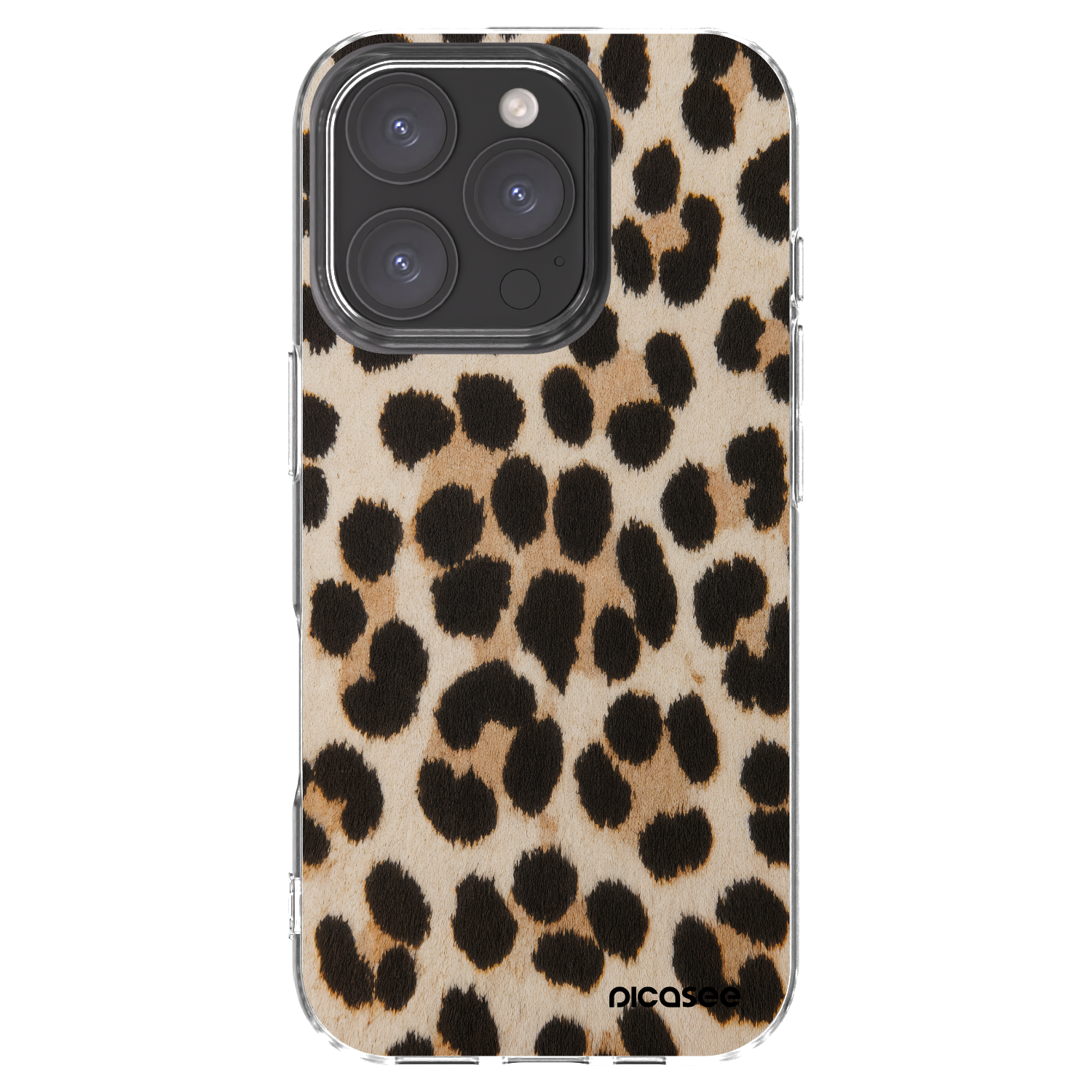 Picasee silikónový prehľadný obal pre Apple iPhone 16 Pro - Brown Tiger