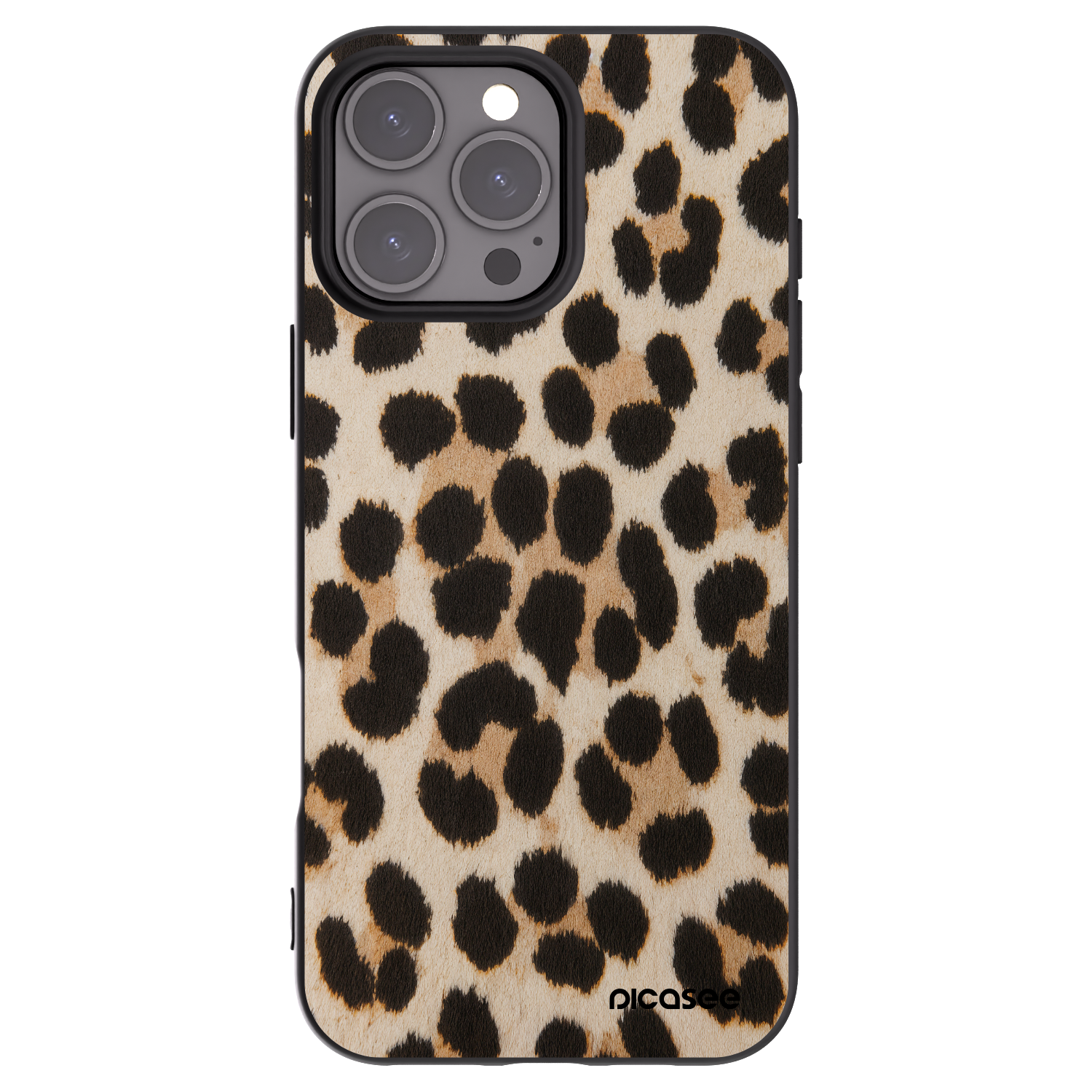 Picasee silikónový čierny obal pre Apple iPhone 16 Pro Max - Brown Tiger