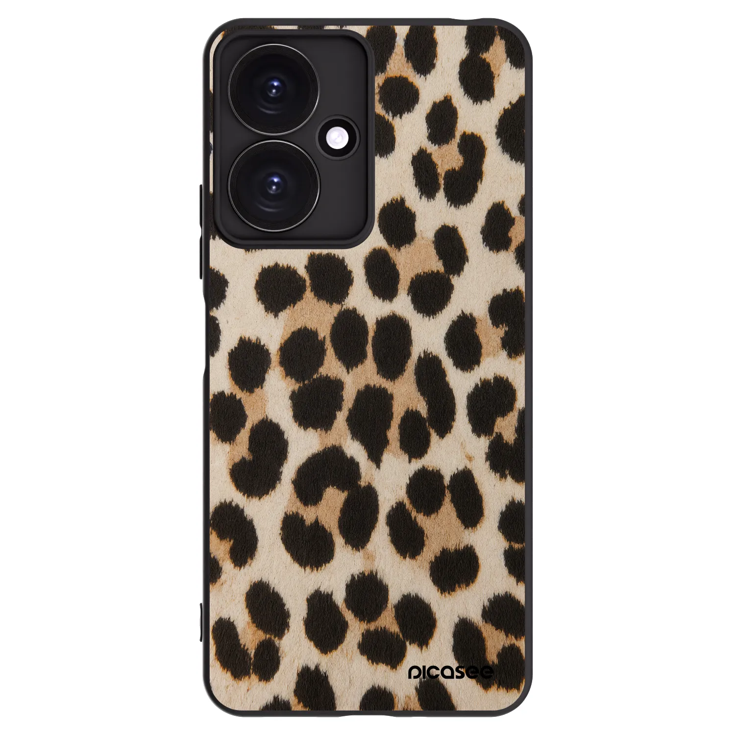 Silikónový čierny obal pre Xiaomi Redmi 13C 5G - Brown Tiger