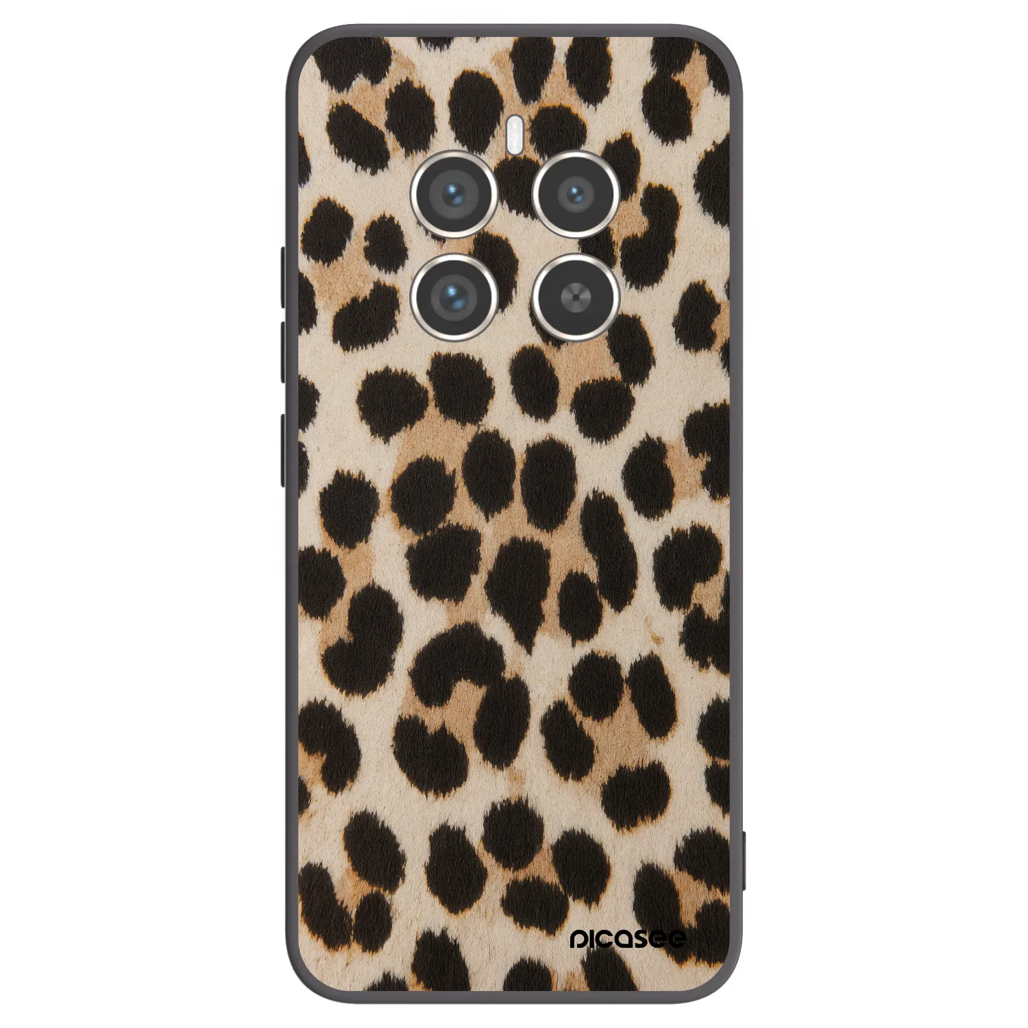 Picasee silikónový čierny obal pre Realme 12 Pro 5G - Brown Tiger
