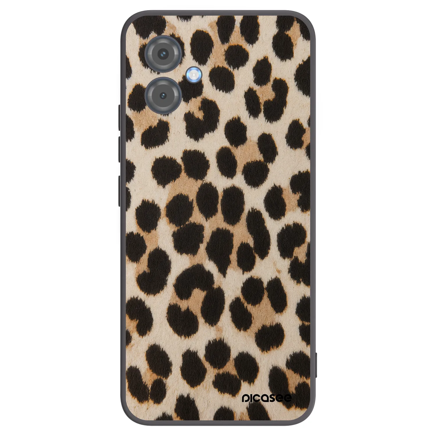 Picasee silikónový čierny obal pre Motorola Moto G14 - Brown Tiger