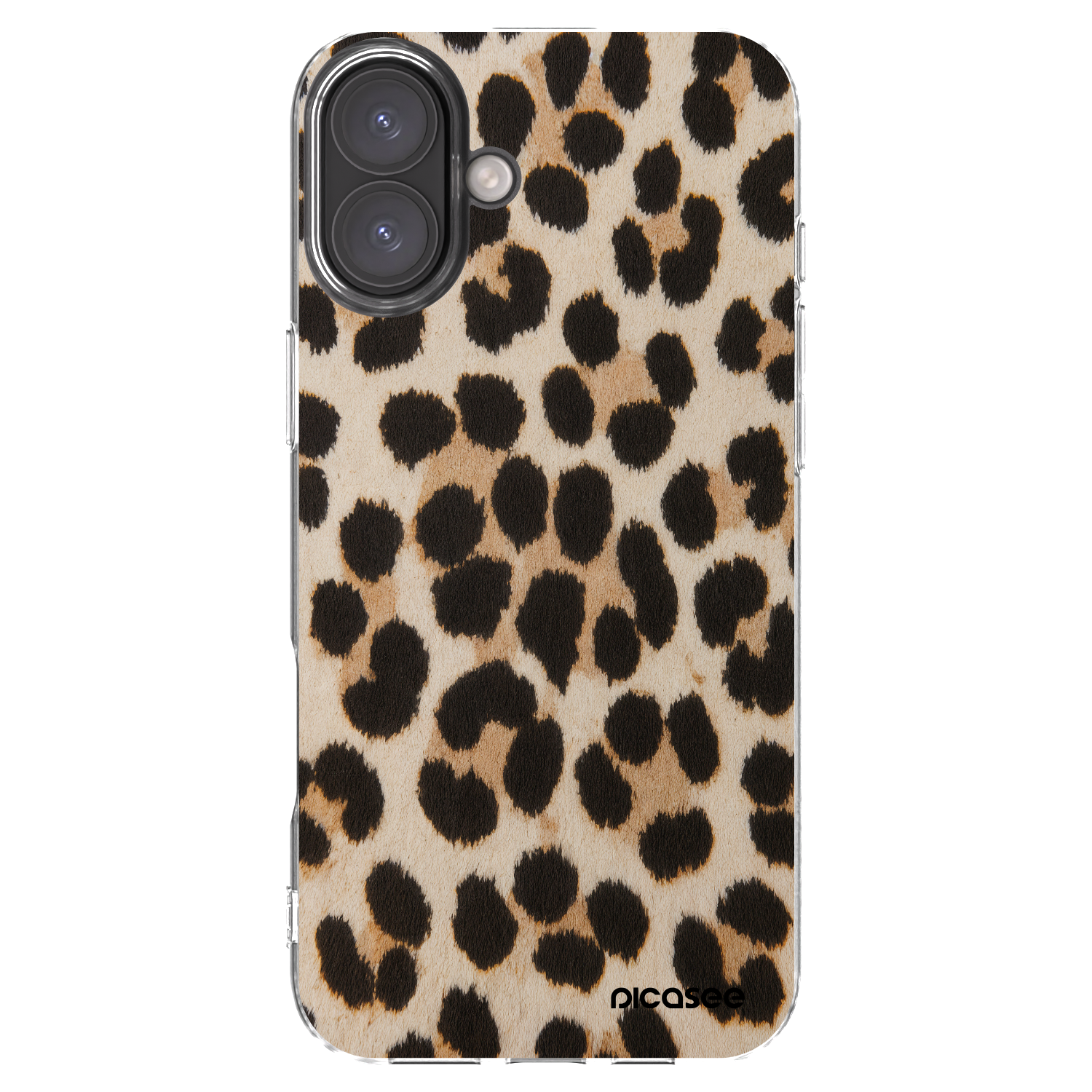 Picasee silikónový prehľadný obal pre Apple iPhone 16 Plus - Brown Tiger
