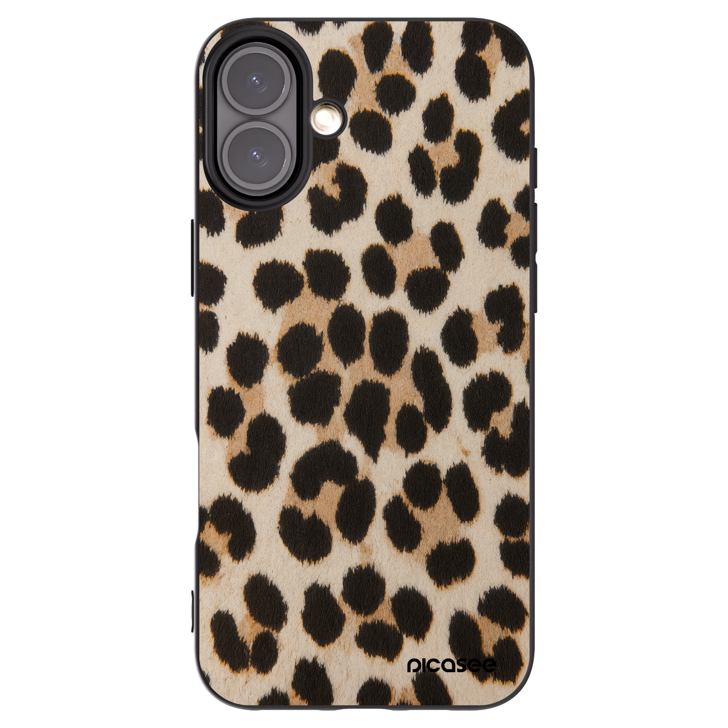 Picasee silikónový čierny obal pre Apple iPhone 16 Plus - Brown Tiger