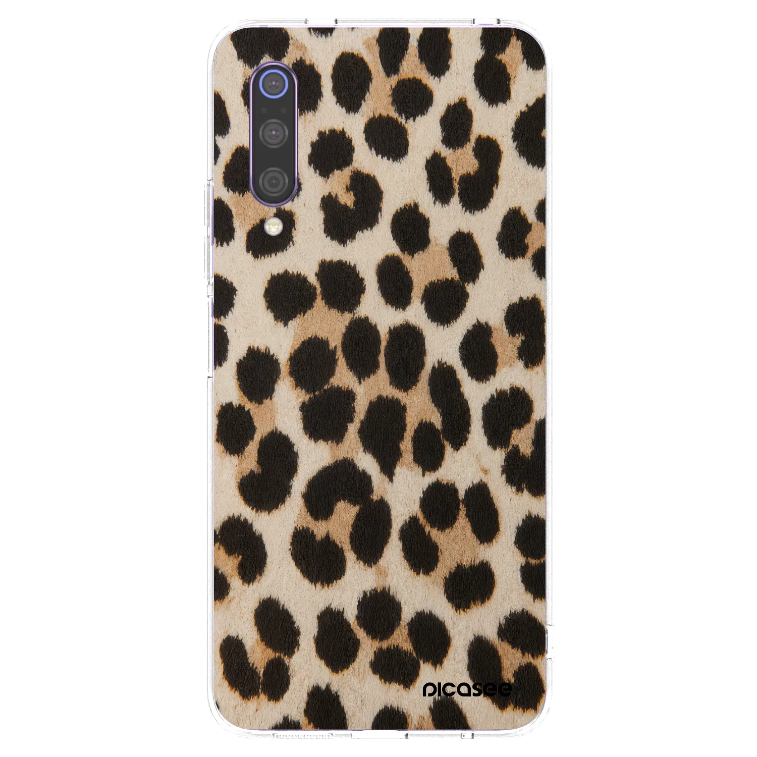 Picasee silikónový prehľadný obal pre Xiaomi Mi 9 - Brown Tiger