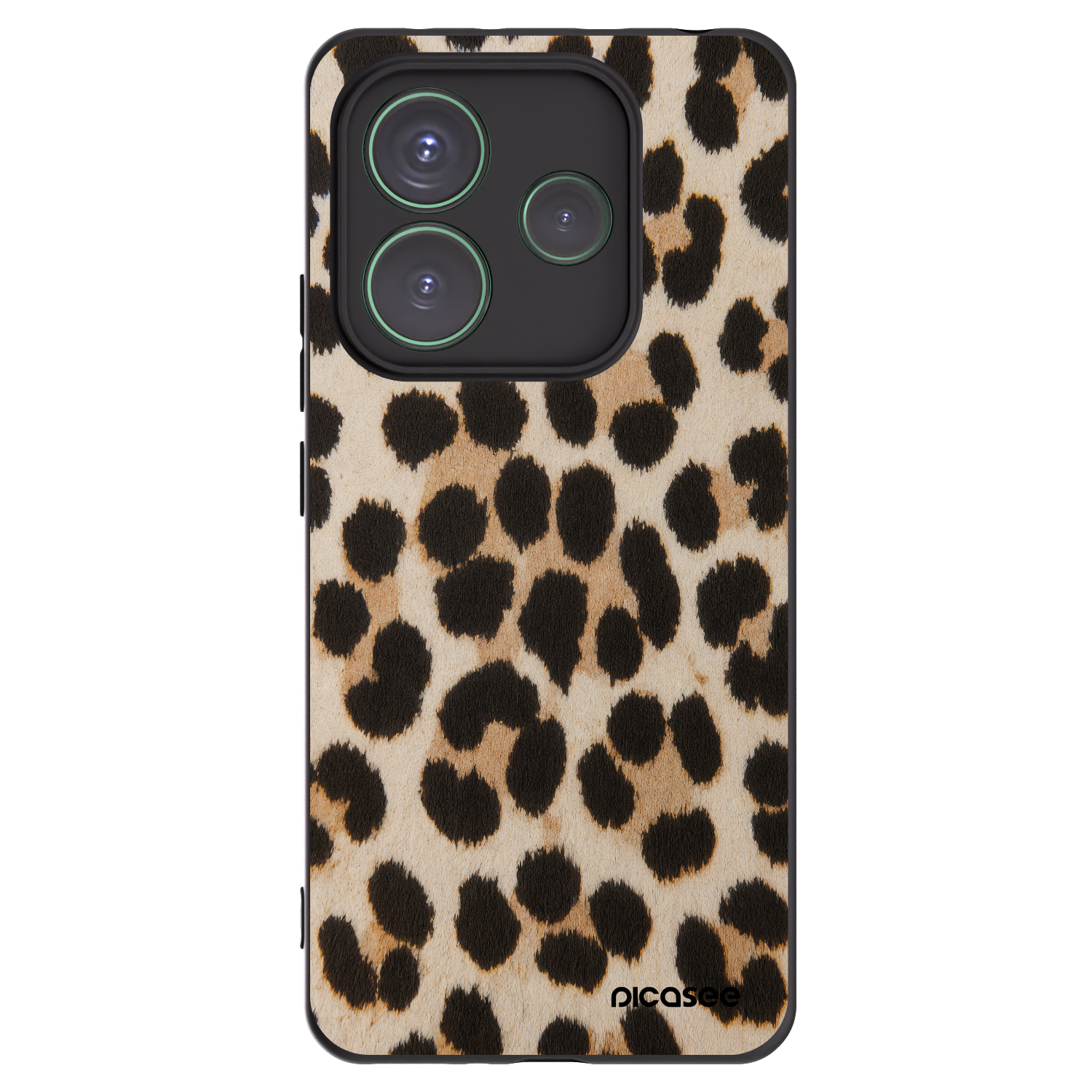 Silikónový čierny obal pre Xiaomi Redmi Note 14 5G - Brown Tiger