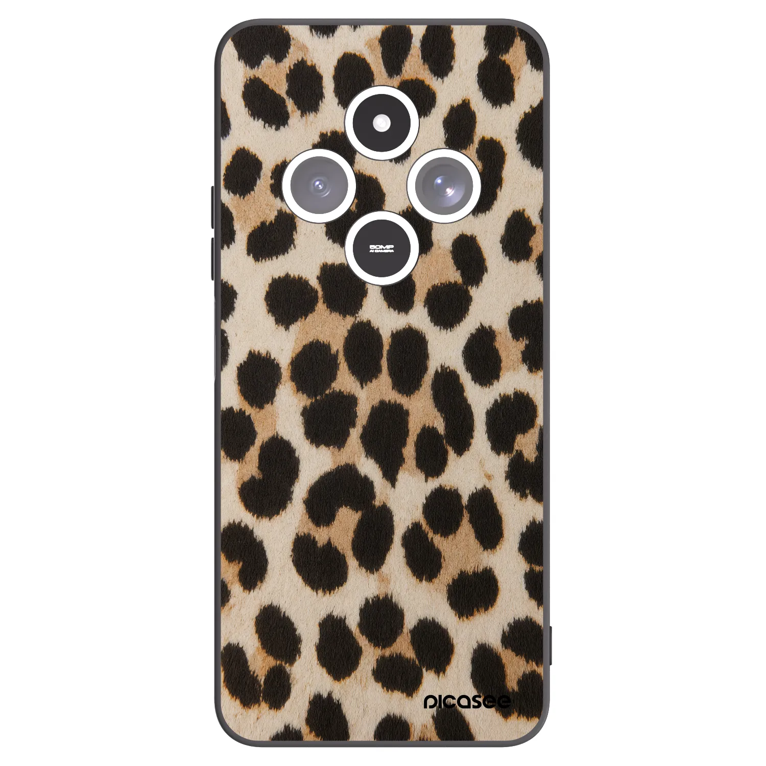 Picasee silikónový čierny obal pre Xiaomi Redmi 14C - Brown Tiger