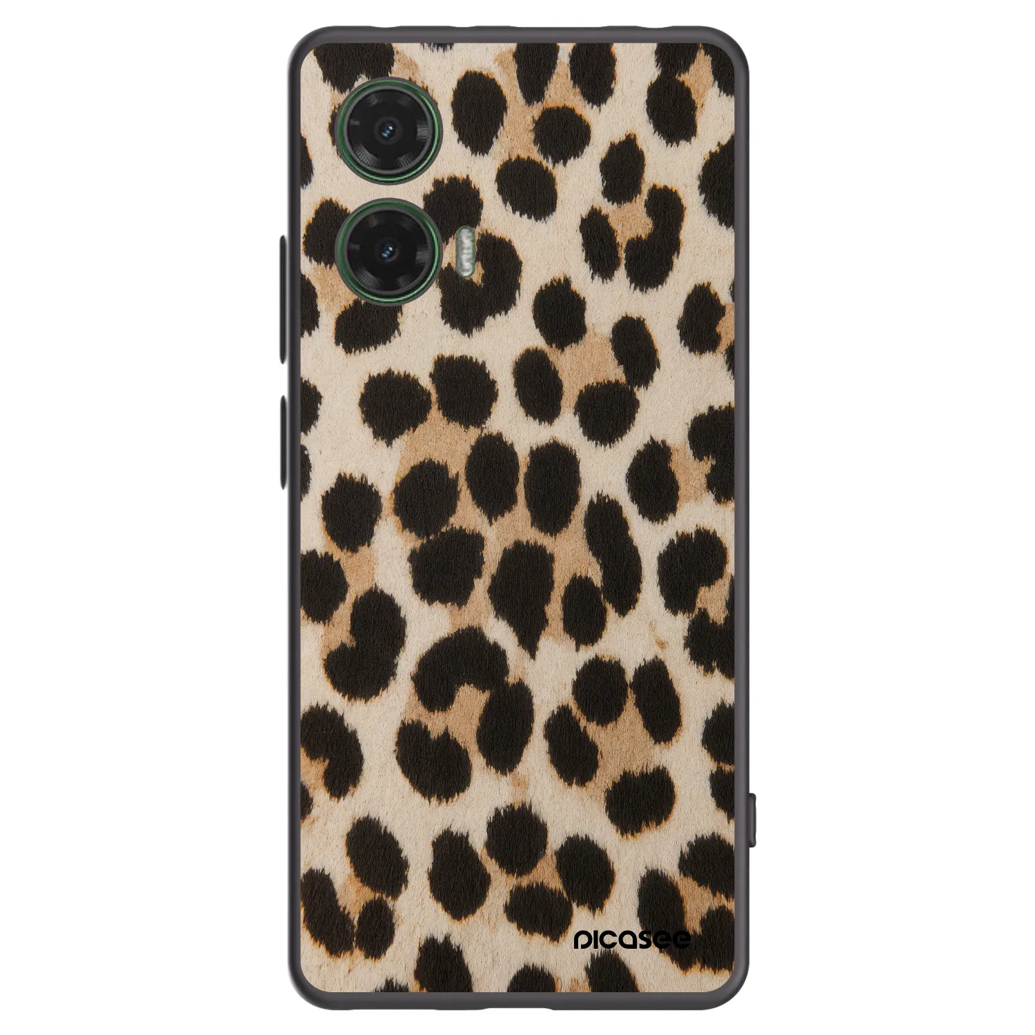 Picasee silikónový čierny obal pre Motorola Moto G35 5G - Brown Tiger