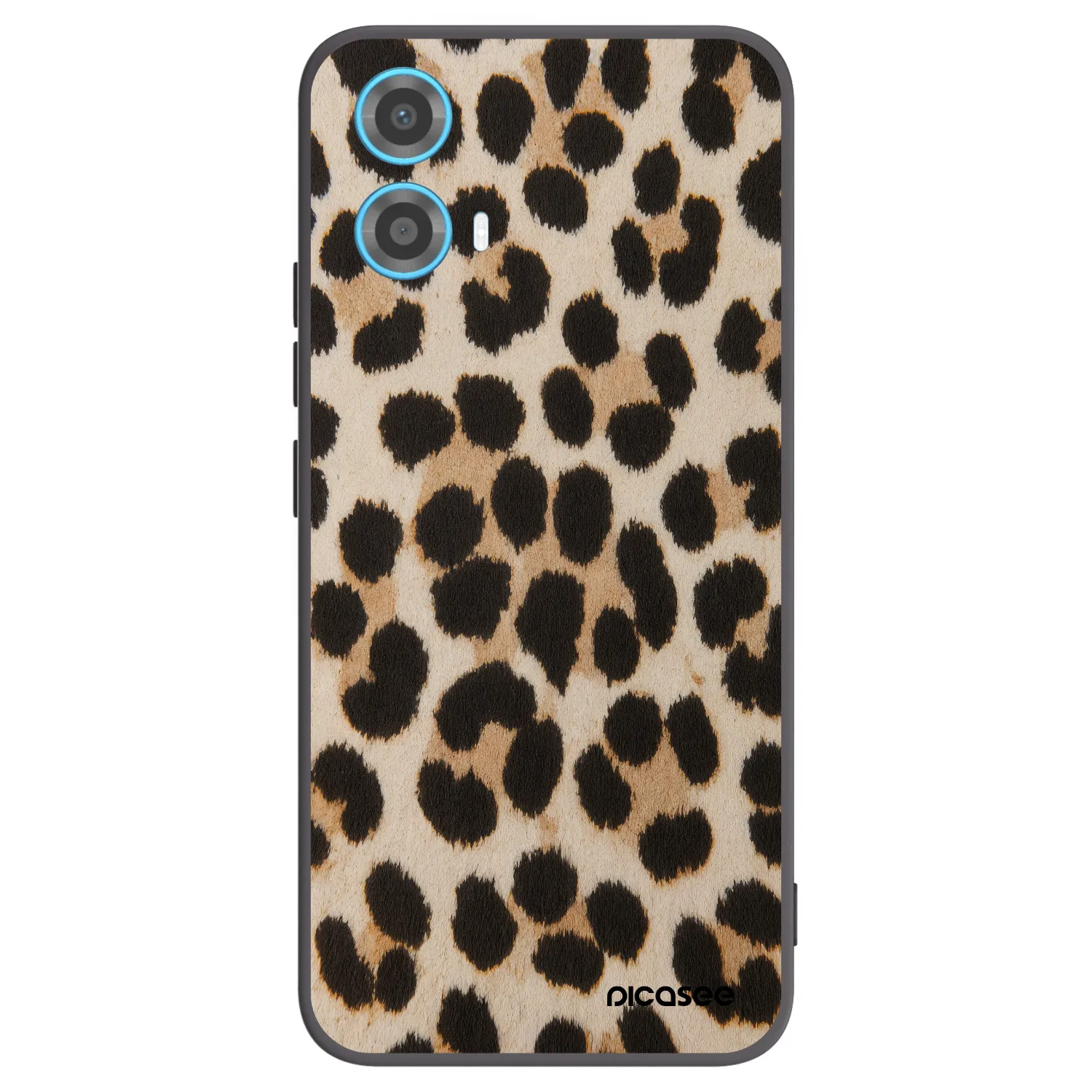 Picasee silikónový čierny obal pre Motorola Moto G34 5G - Brown Tiger