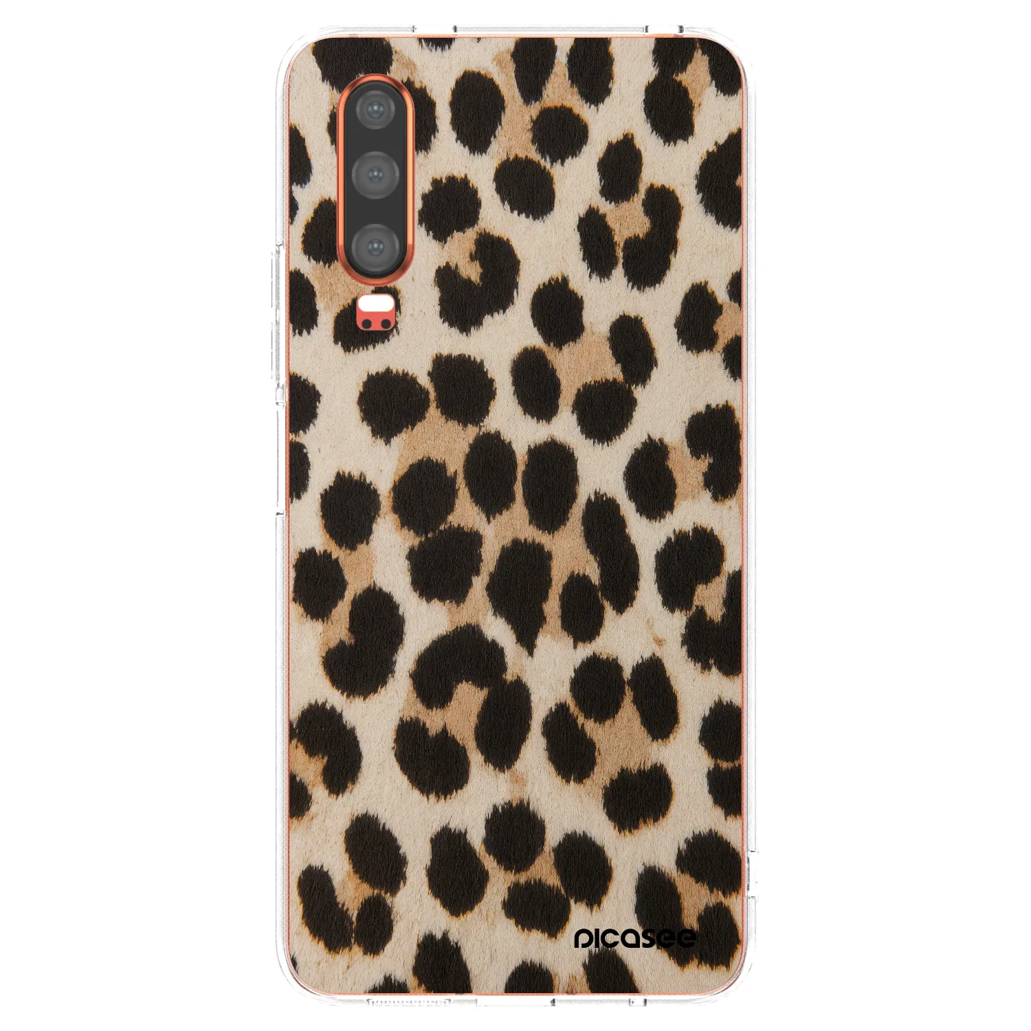 Silikónový prehľadný obal pre Huawei P30 - Brown Tiger