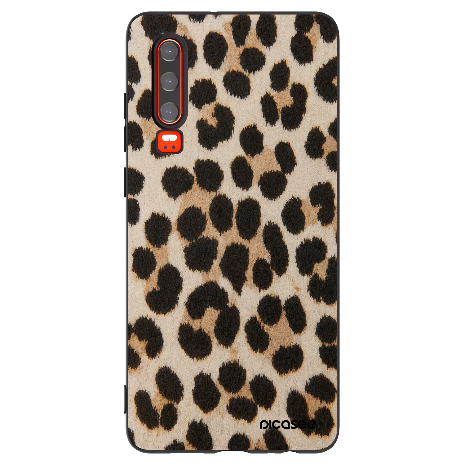 Picasee silikónový čierny obal pre Huawei P30 - Brown Tiger