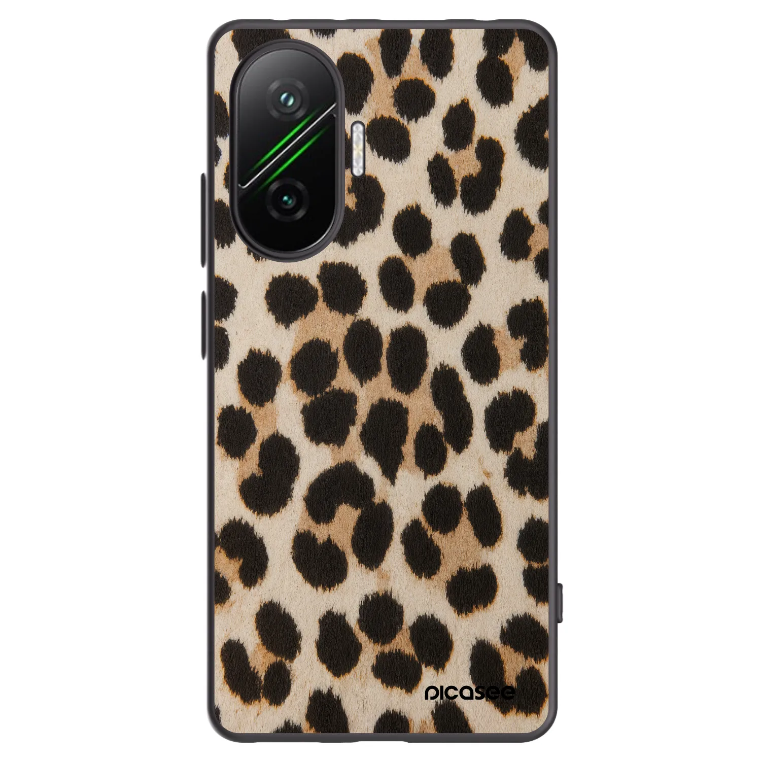 Silikónový čierny obal pre Xiaomi Poco F7 5G - Brown Tiger