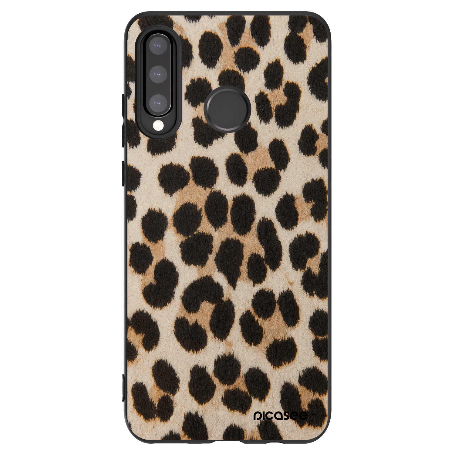 Picasee silikónový čierny obal pre Huawei P30 Lite - Brown Tiger