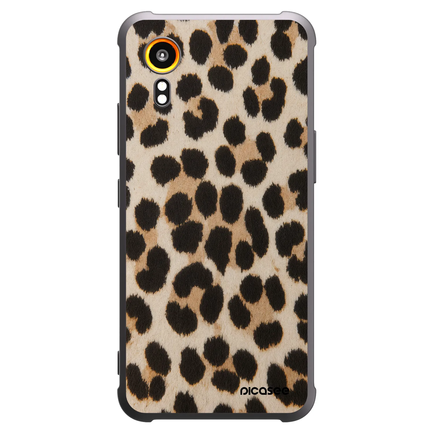 Picasee silikónový čierny obal pre Samsung Galaxy Xcover 7 - Brown Tiger