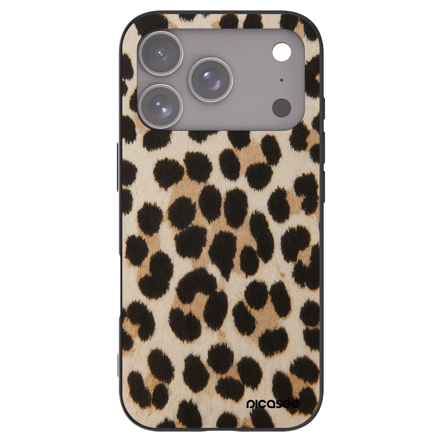 Picasee silikónový čierny obal pre Apple iPhone 18 Pro - Brown Tiger