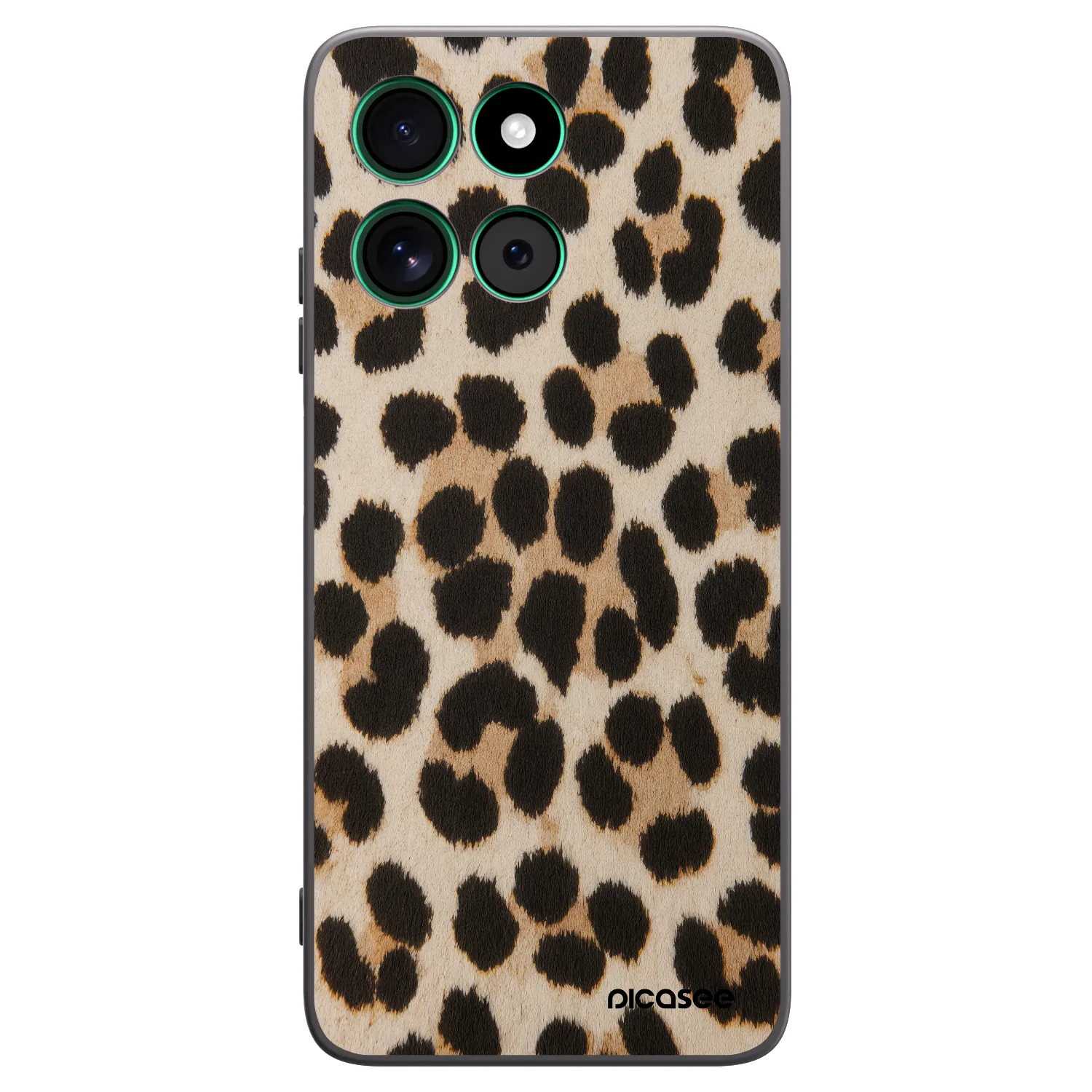 Picasee silikónový čierny obal pre Motorola Moto G57 Power - Brown Tiger