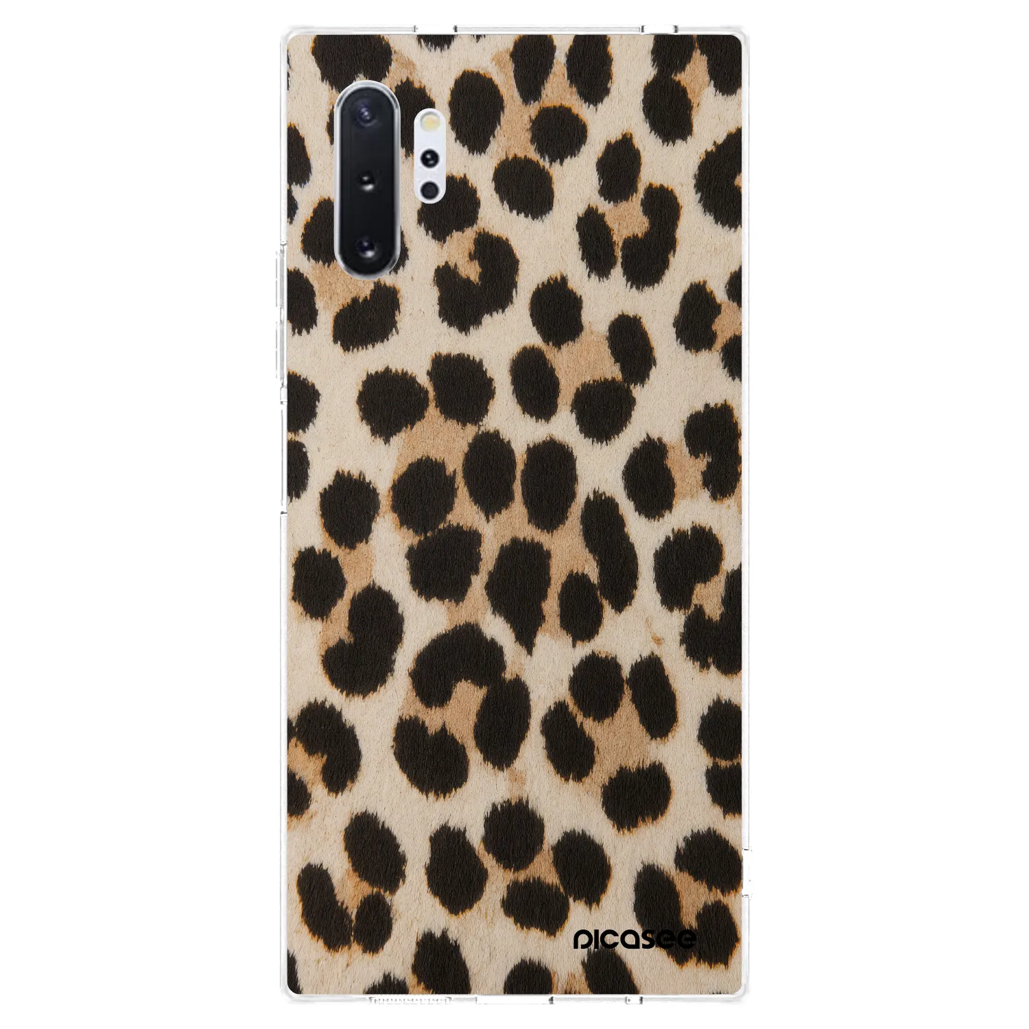 Picasee silikónový prehľadný obal pre Samsung Galaxy Note 10+ N975F - Brown Tiger