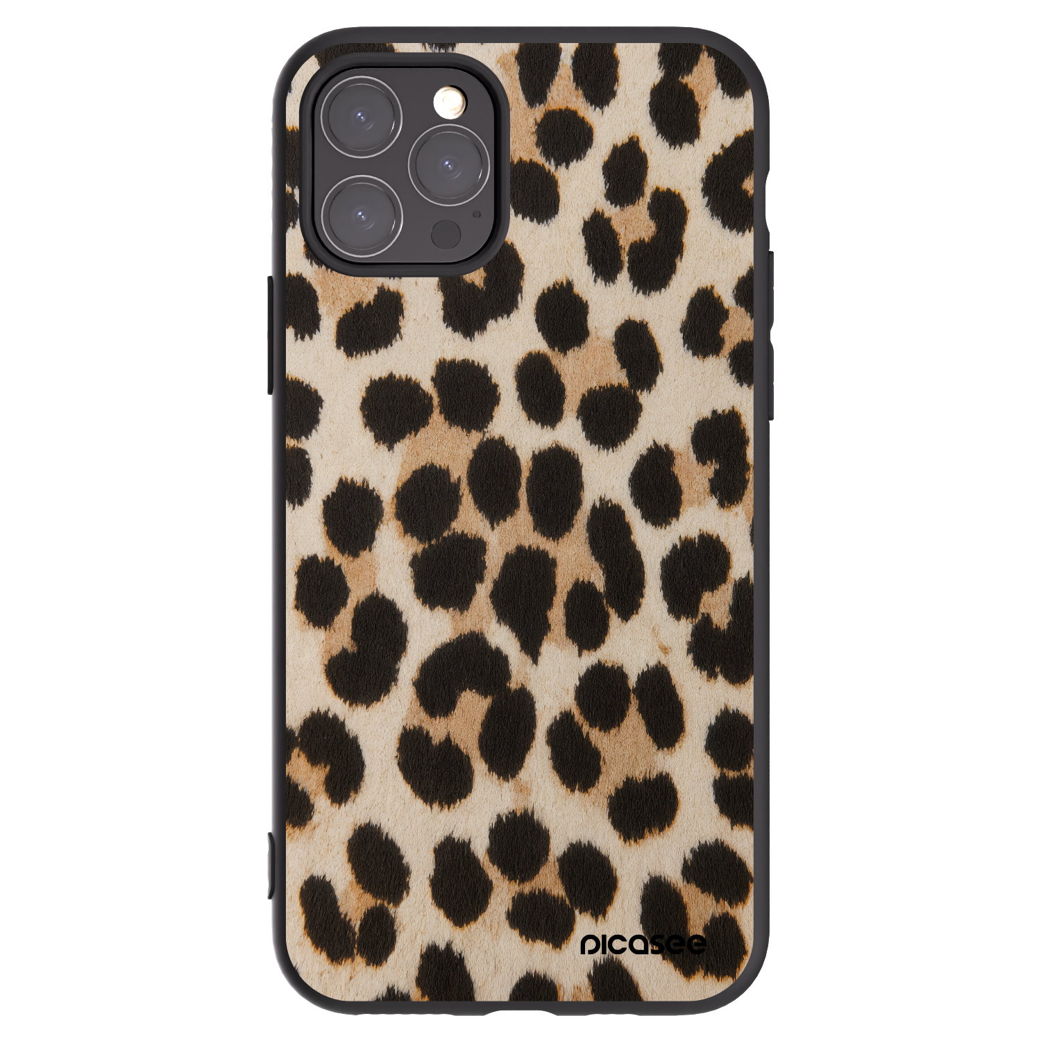 Picasee silikónový čierny obal pre Apple iPhone 11 Pro - Brown Tiger