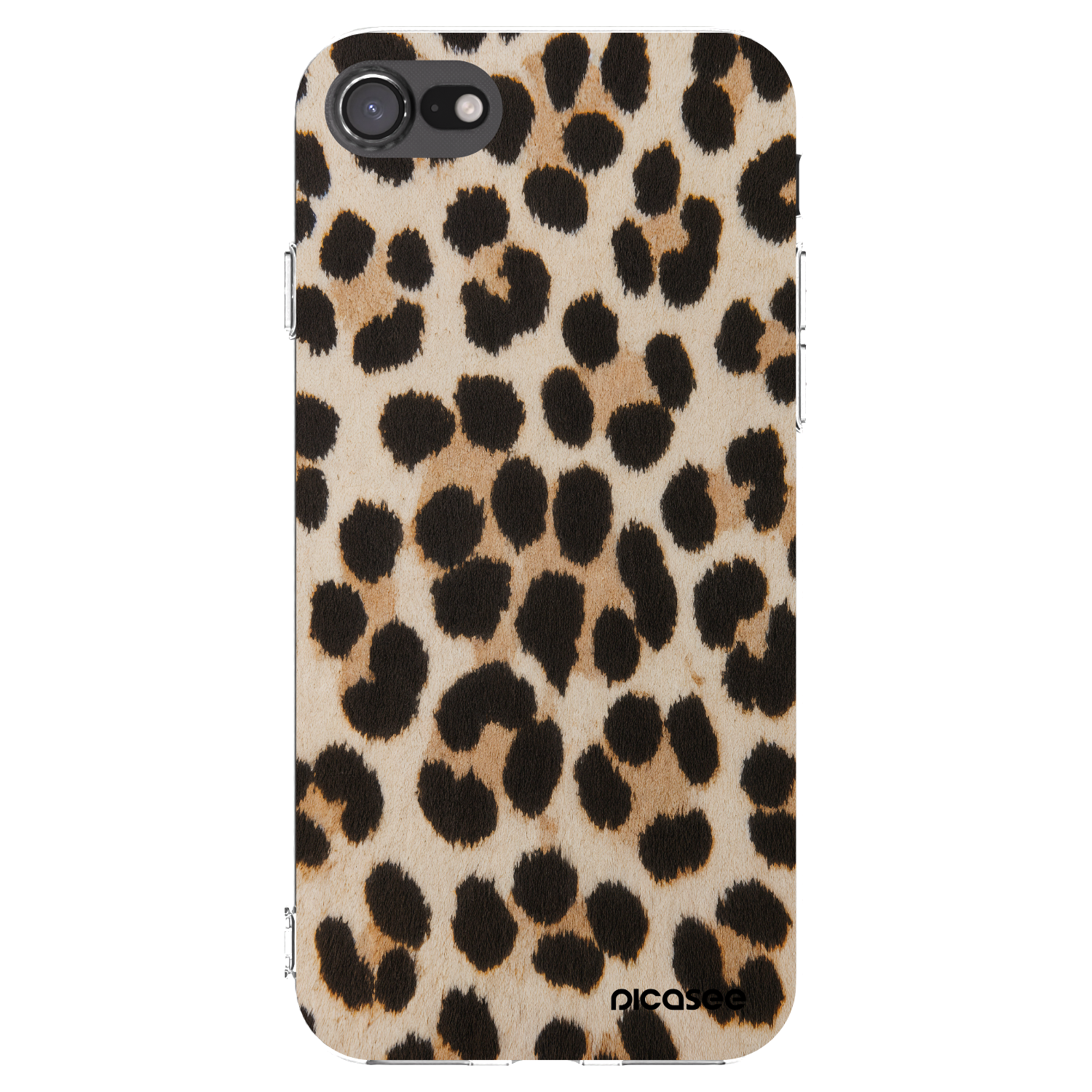 Picasee silikónový prehľadný obal pre Apple iPhone 8 - Brown Tiger