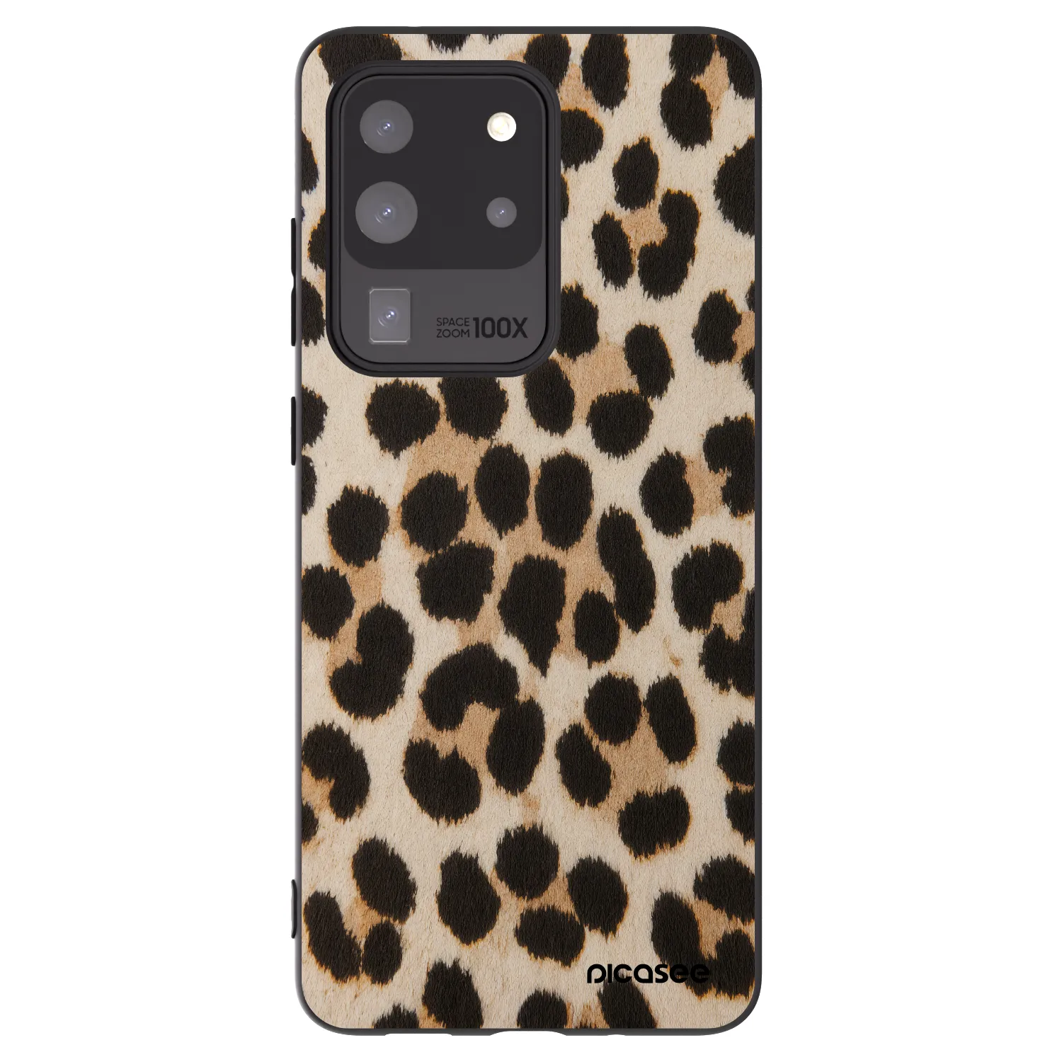 Picasee silikónový čierny obal pre Samsung Galaxy S20 Ultra 5G G988F - Brown Tiger