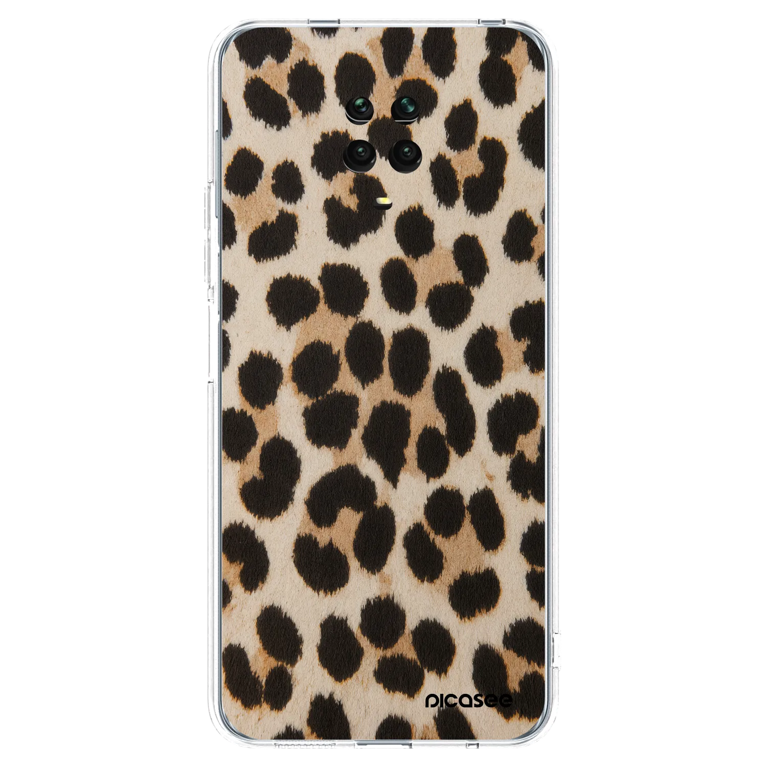 Picasee silikónový prehľadný obal pre Xiaomi Redmi Note 9 Pro - Brown Tiger