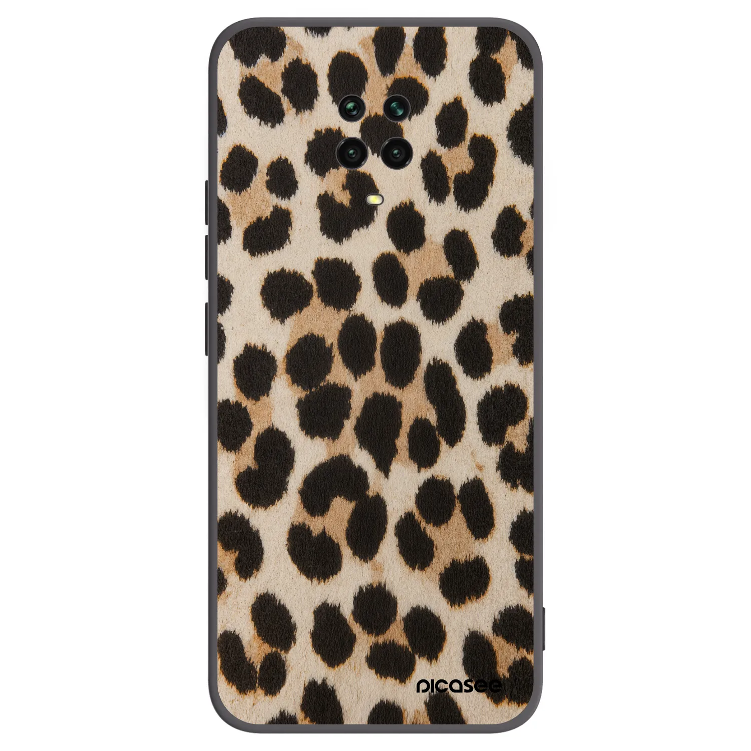 Picasee silikónový čierny obal pre Xiaomi Redmi Note 9 Pro - Brown Tiger