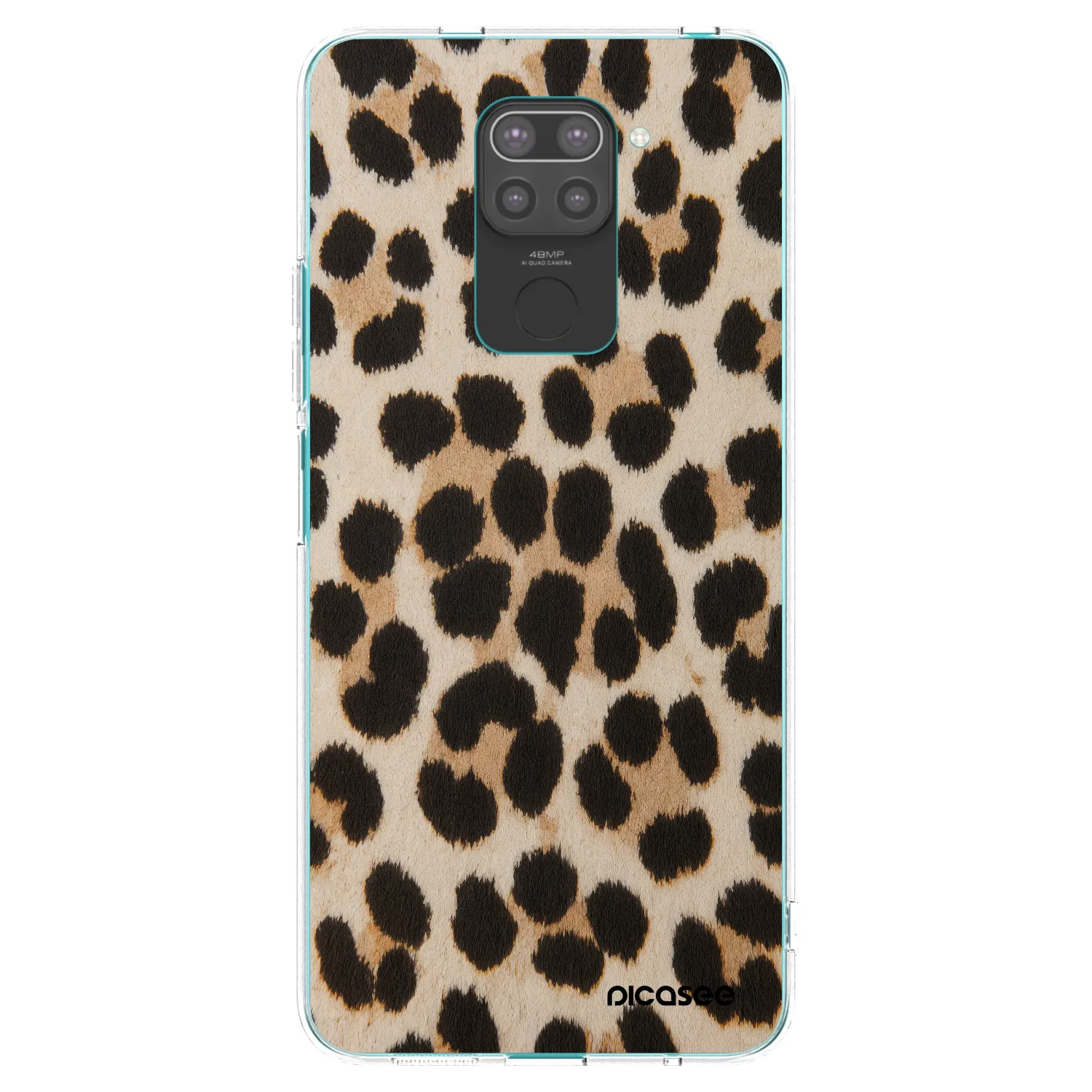 Picasee silikónový čierny obal pre Xiaomi Redmi Note 9 - Brown Tiger