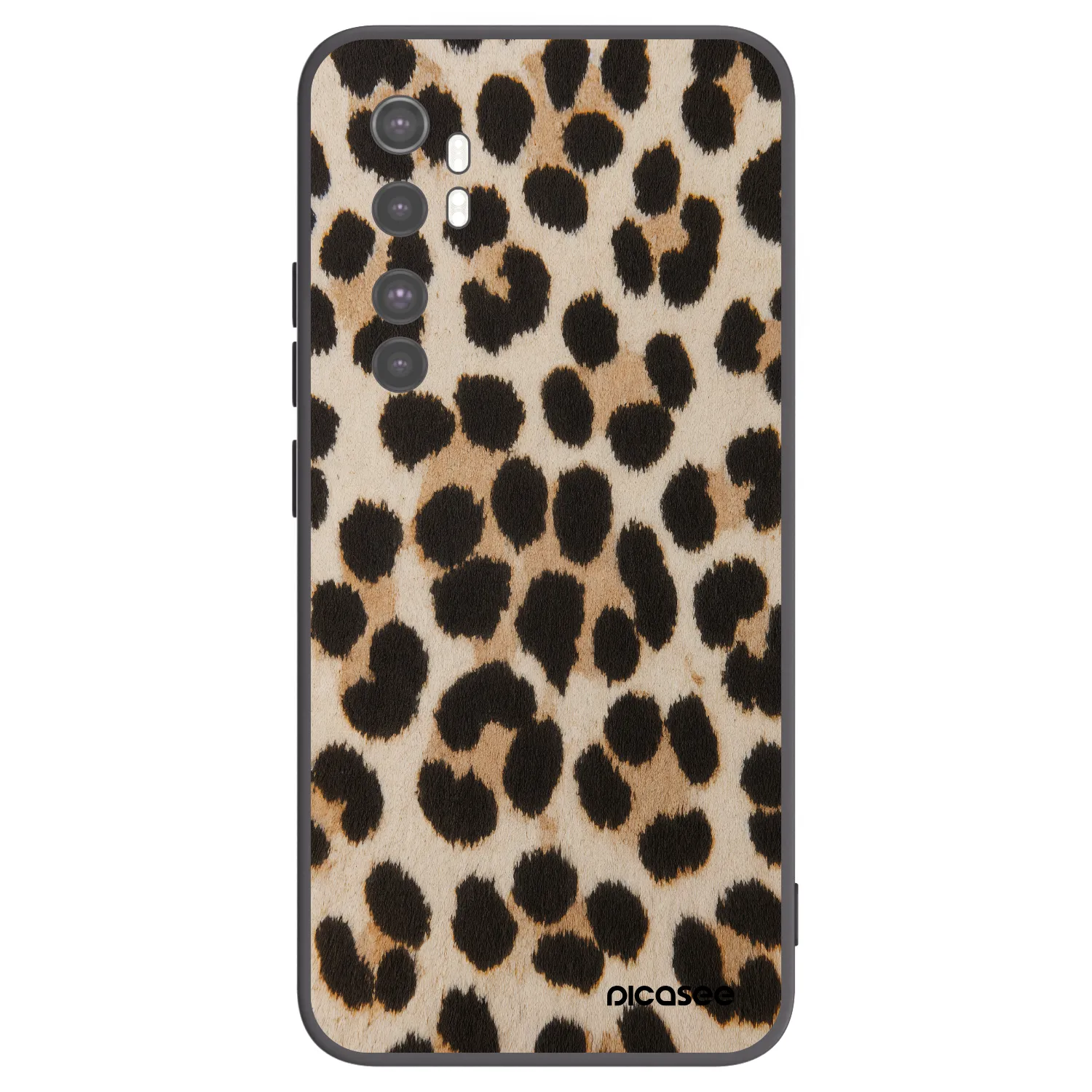 Picasee silikónový čierny obal pre Xiaomi Mi Note 10 Lite - Brown Tiger