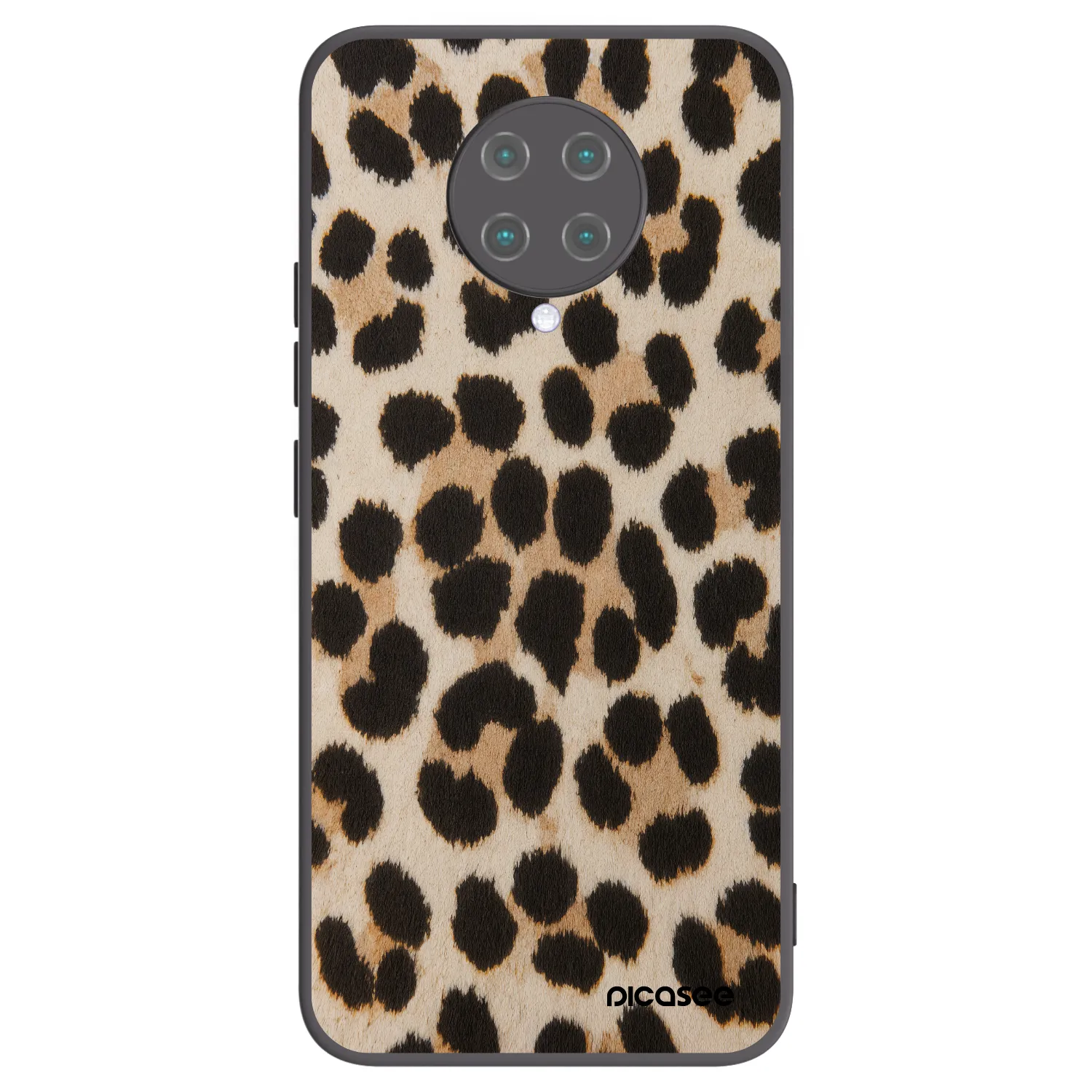 Picasee silikónový čierny obal pre Xiaomi Poco F2 Pro - Brown Tiger
