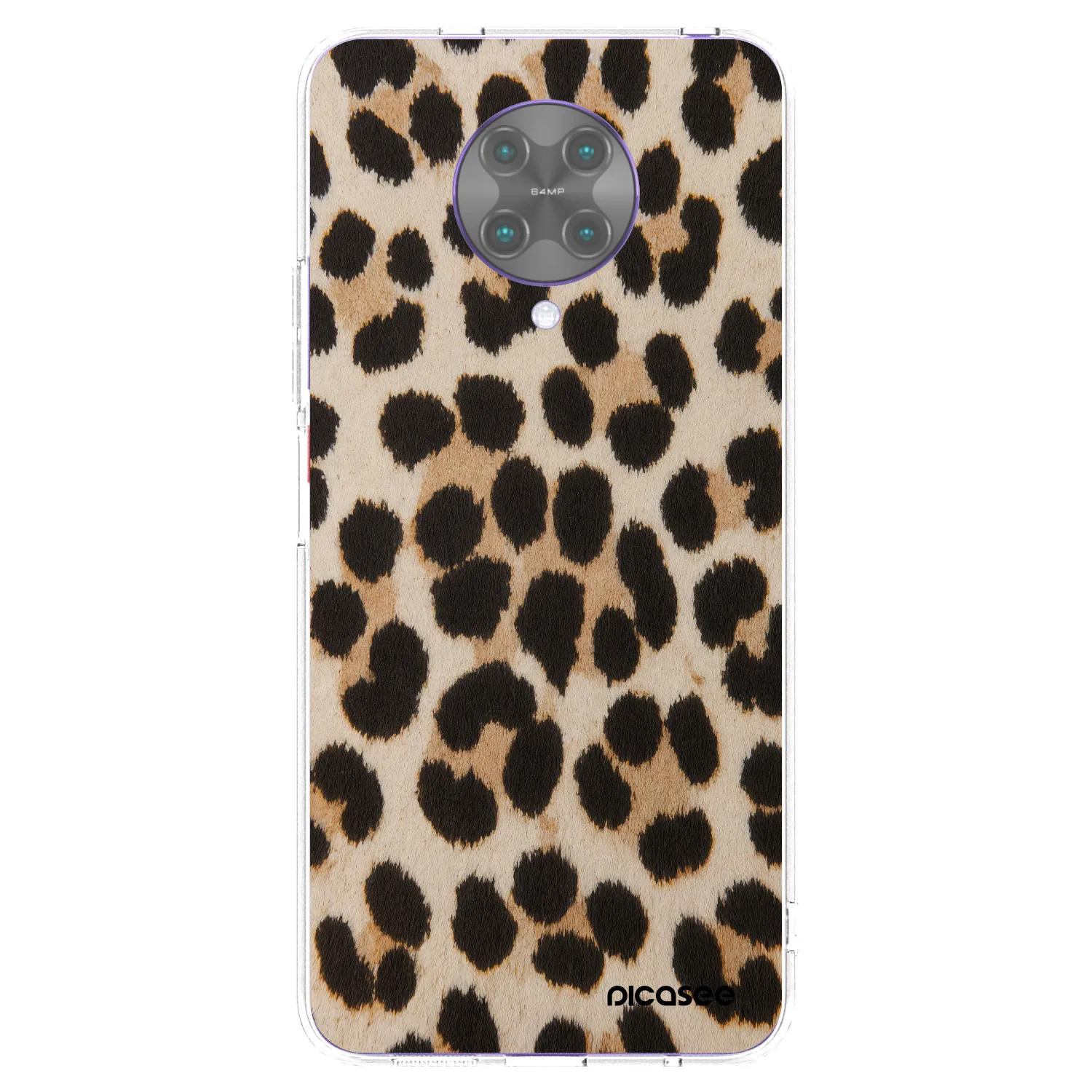 Silikónový prehľadný obal pre Xiaomi Poco F2 Pro - Brown Tiger
