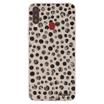 Picasee silikónový prehľadný obal pre Samsung Galaxy A20s - Dots