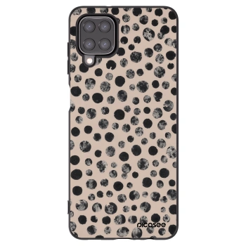 Picasee silikónový čierny obal pre Samsung Galaxy A12 A125F - Dots
