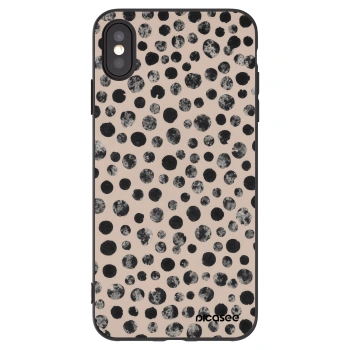 Picasee silikónový čierny obal pre Apple iPhone XS Max - Dots