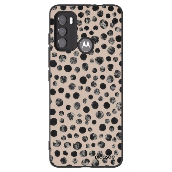 Picasee silikónový čierny obal pre Motorola Moto G60 - Dots