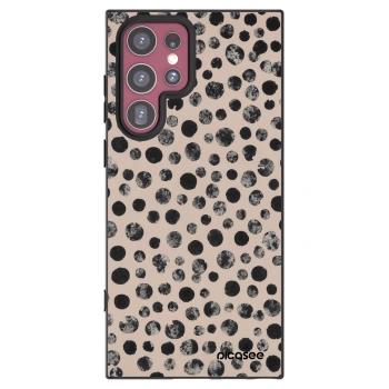 Picasee silikónový čierny obal pre Samsung Galaxy S22 Ultra 5G - Dots