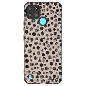 Picasee silikónový čierny obal pre Realme C21Y - Dots