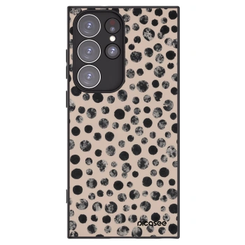 Picasee silikónový čierny obal pre Samsung Galaxy S23 Ultra 5G - Dots