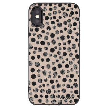 Picasee silikónový čierny obal pre Apple iPhone X/XS - Dots
