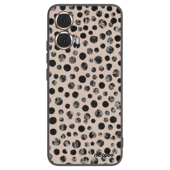 Picasee silikónový čierny obal pre Motorola Moto G85 - Dots