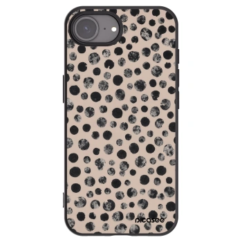 Picasee silikónový čierny obal pre Apple iPhone 16e - Dots
