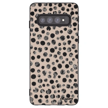 Picasee silikónový čierny obal pre Samsung Galaxy S10 G973 - Dots