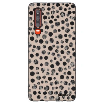 Picasee silikónový čierny obal pre Huawei P30 - Dots