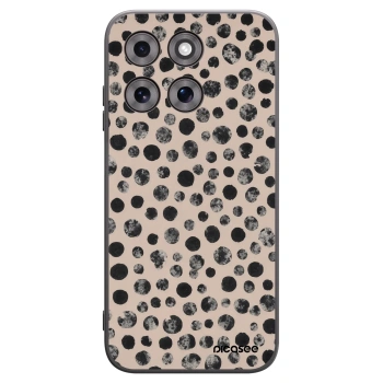 Picasee silikónový čierny obal pre Motorola Moto G77 - Dots