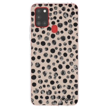 Picasee silikónový prehľadný obal pre Samsung Galaxy A21s - Dots