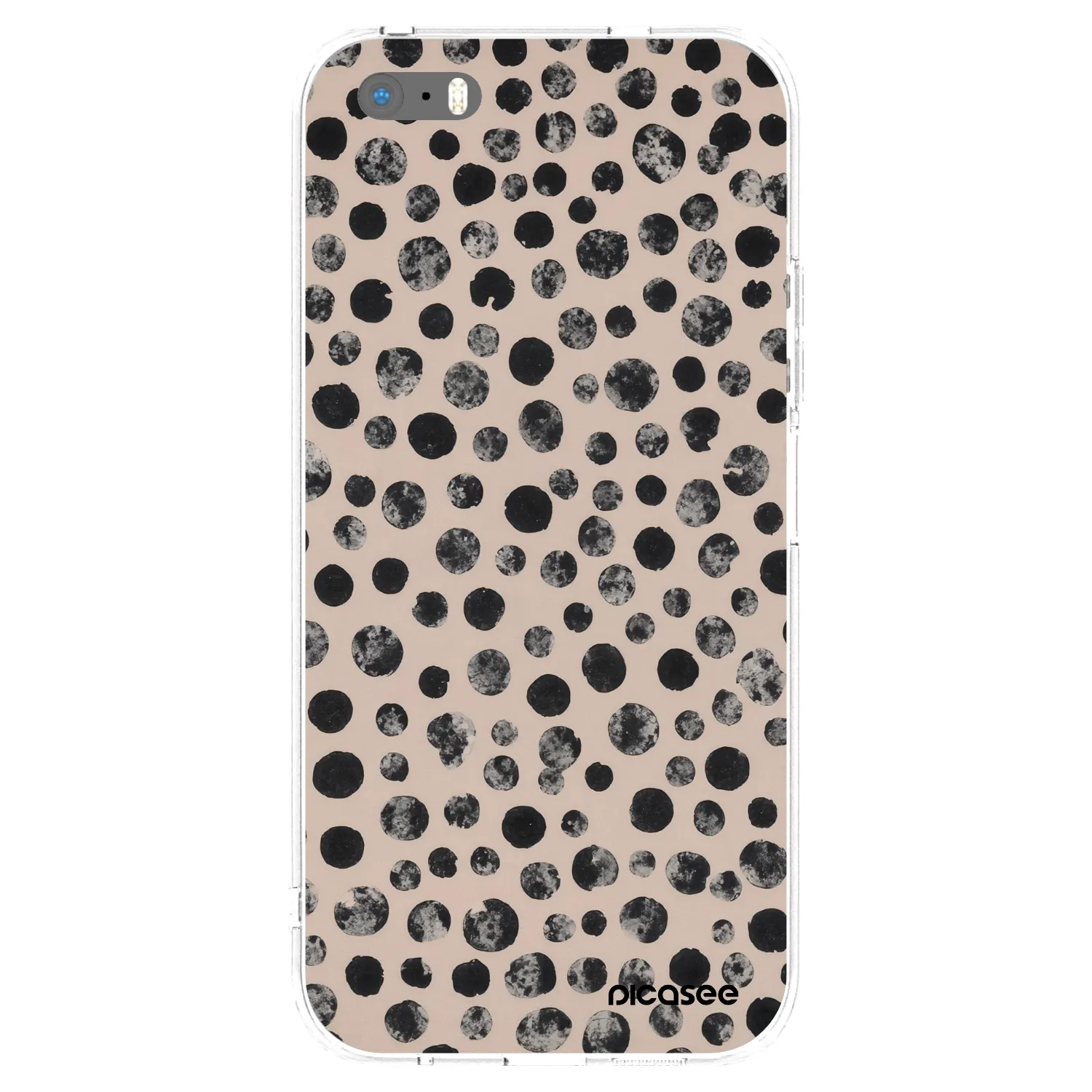 Picasee silikónový prehľadný obal pre Apple iPhone 5/5S/SE - Dots