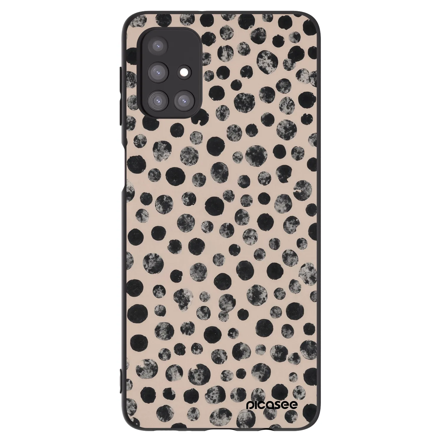 Picasee silikónový čierny obal pre Samsung Galaxy M31s - Dots