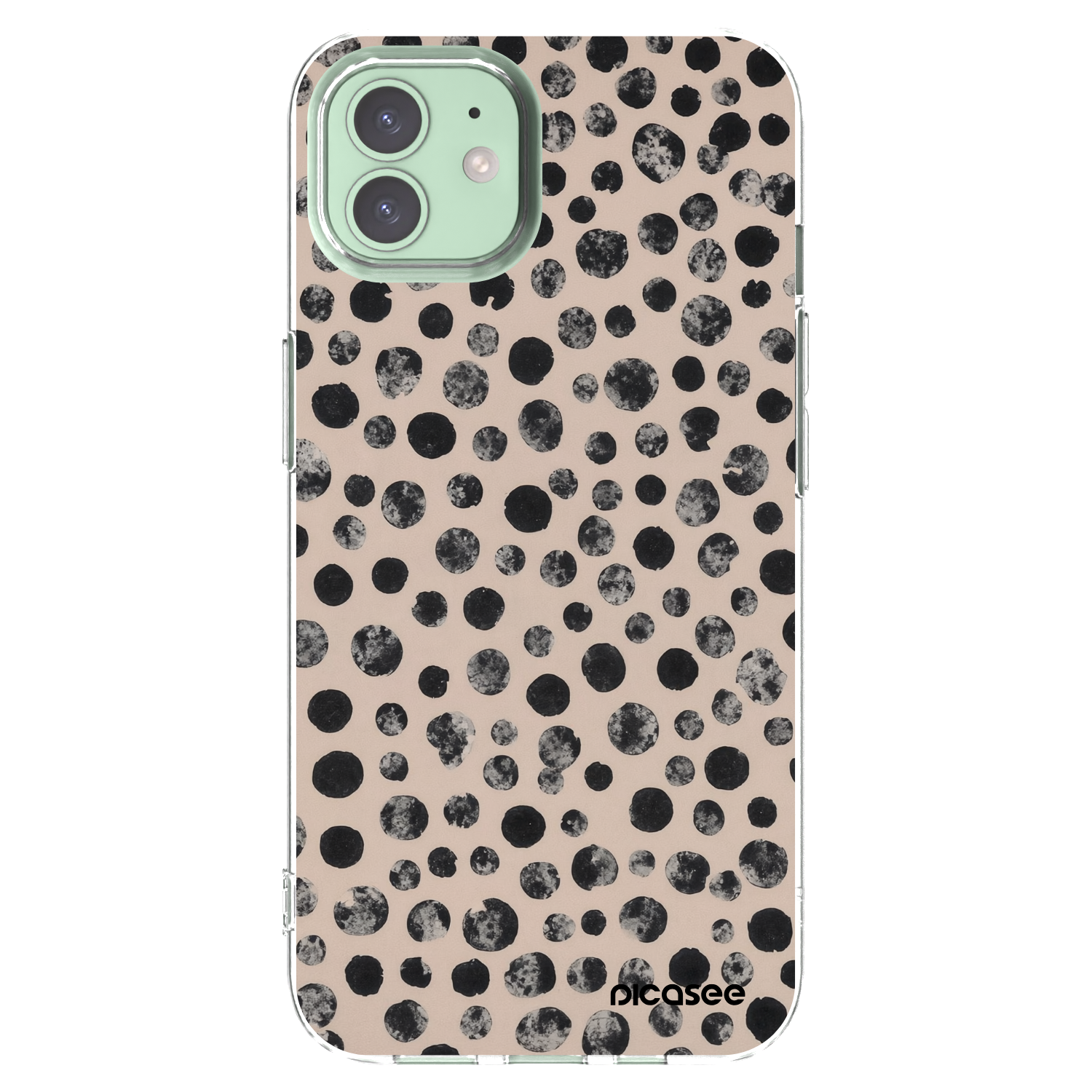Picasee silikónový prehľadný obal pre Apple iPhone 12 - Dots