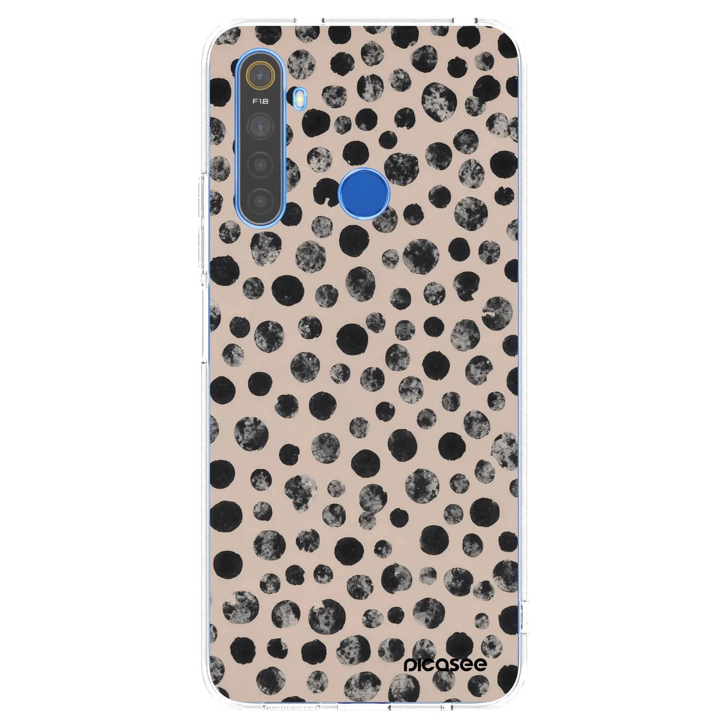 Picasee silikónový prehľadný obal pre Realme 5 - Dots