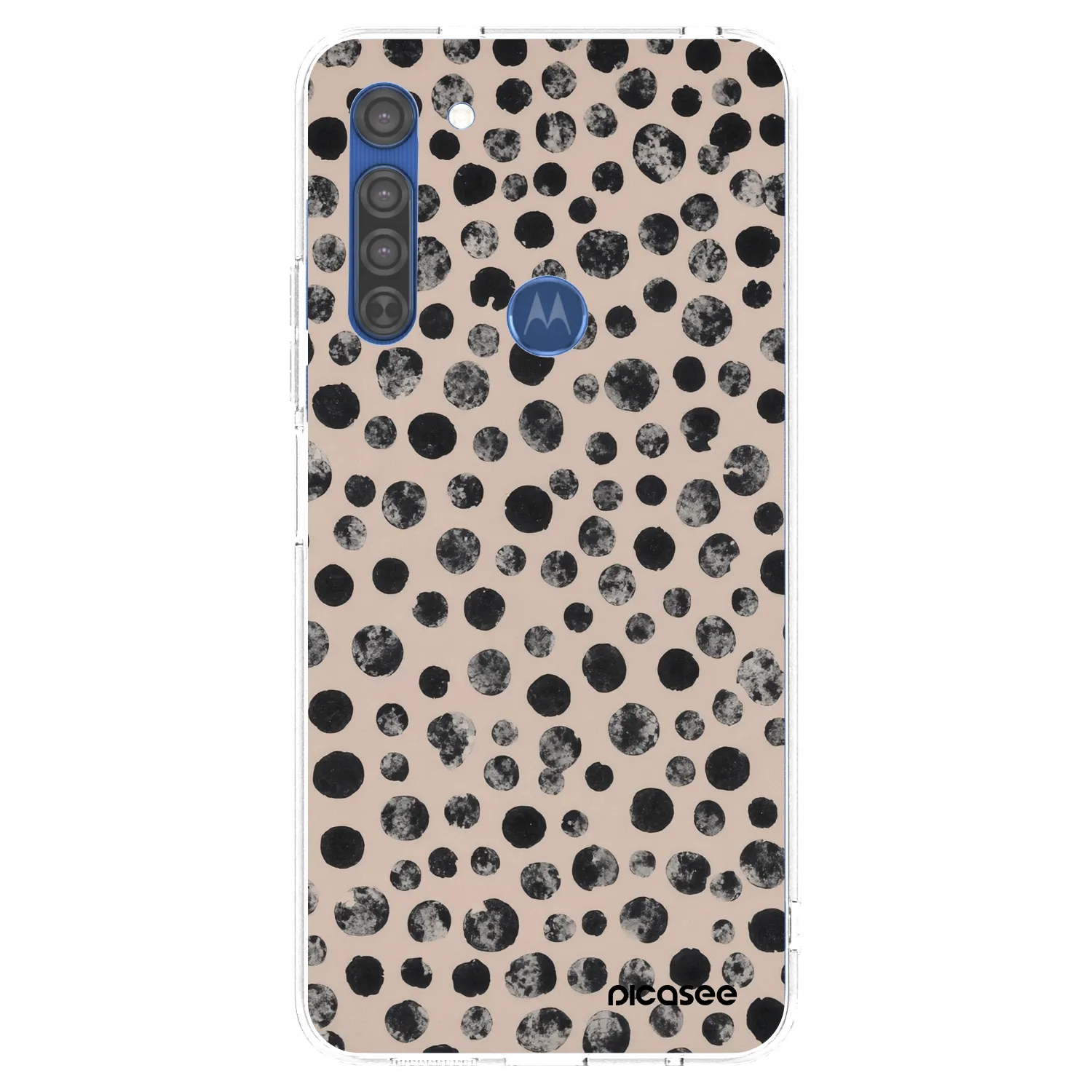 Picasee silikónový prehľadný obal pre Motorola Moto G8 - Dots