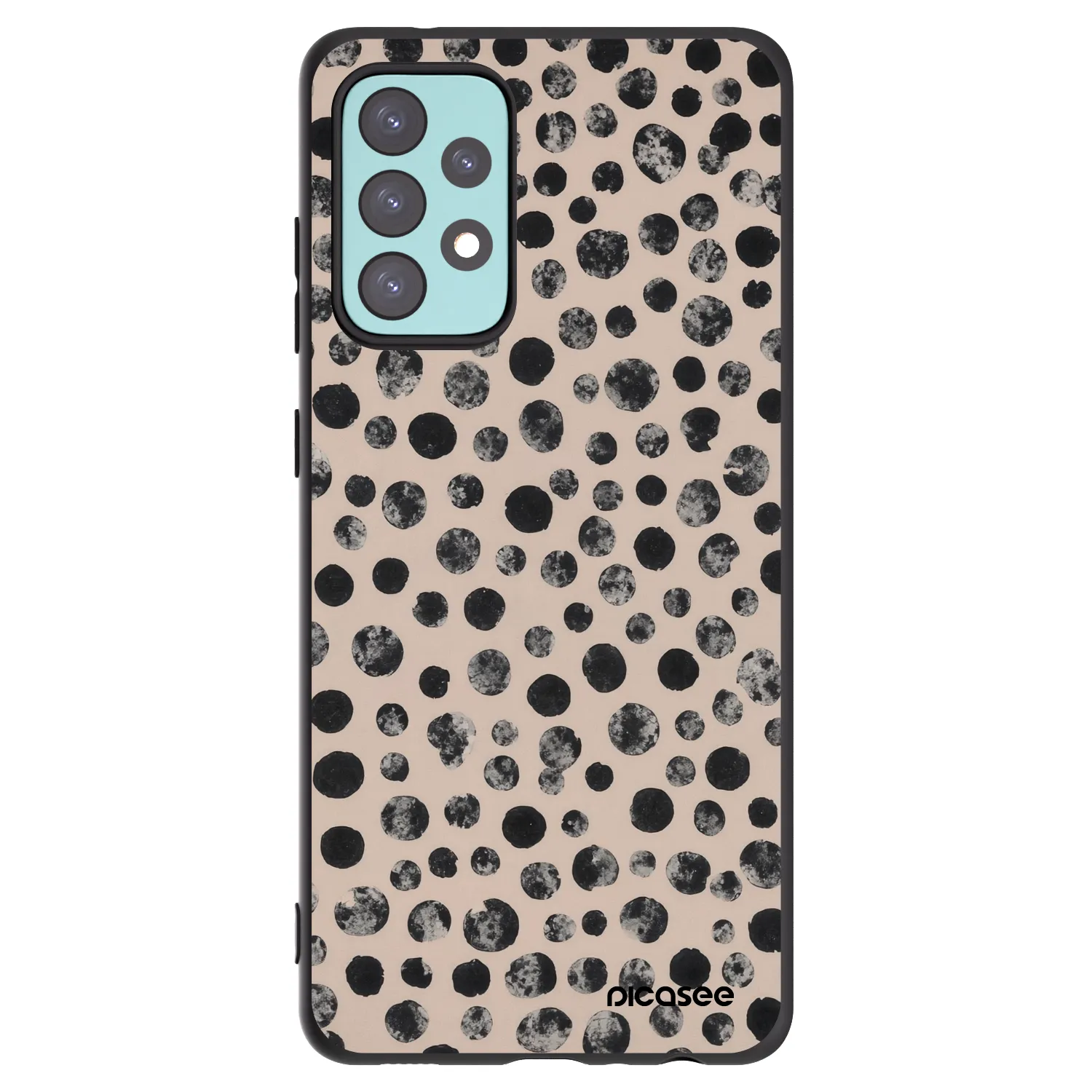 Picasee silikónový čierny obal pre Samsung Galaxy A72 A725F - Dots