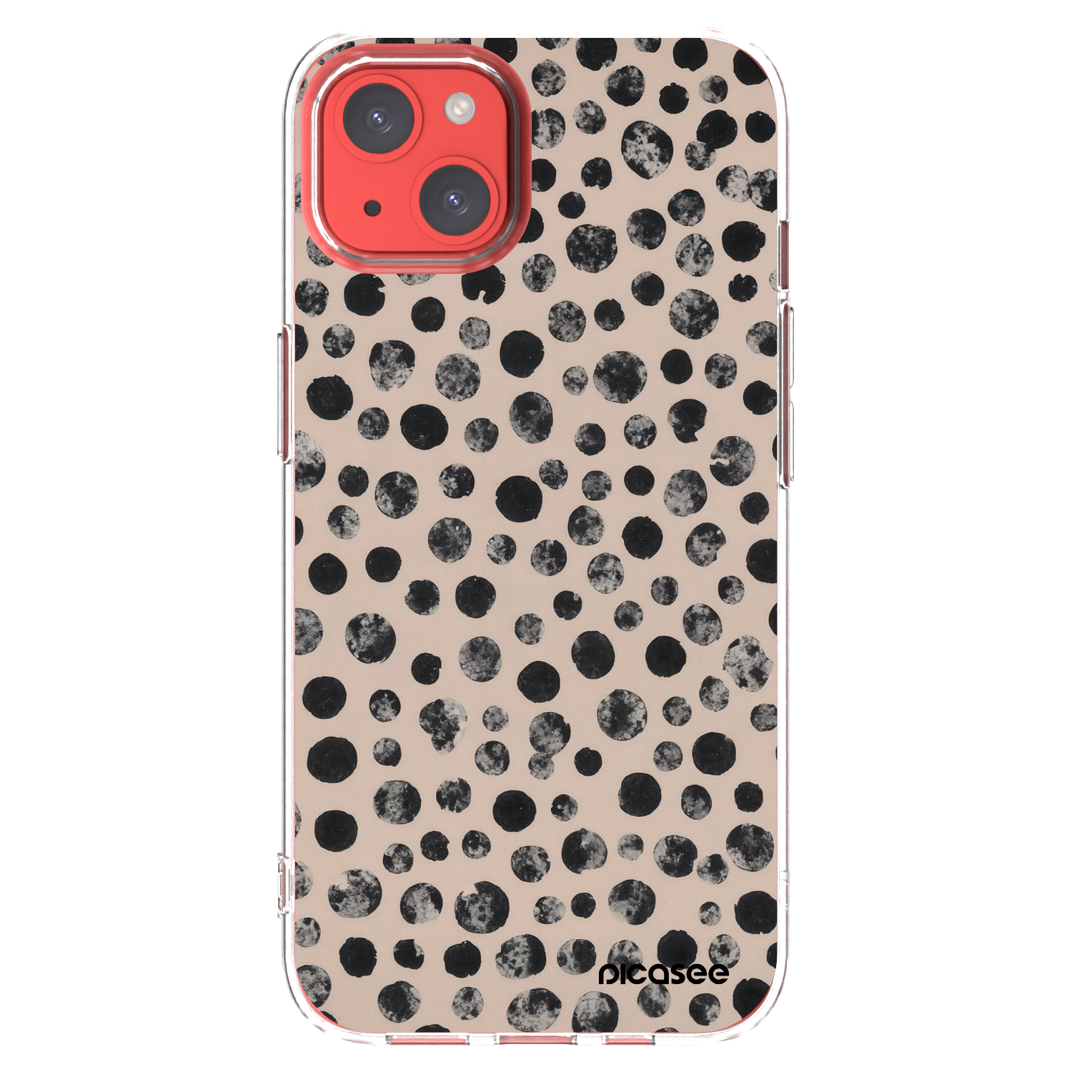 Picasee silikónový prehľadný obal pre Apple iPhone 13 - Dots